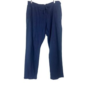 Polo Ralph Lauren Mens M Navy Blue Drawstring Lounge Pants Sleep Comfy Casual